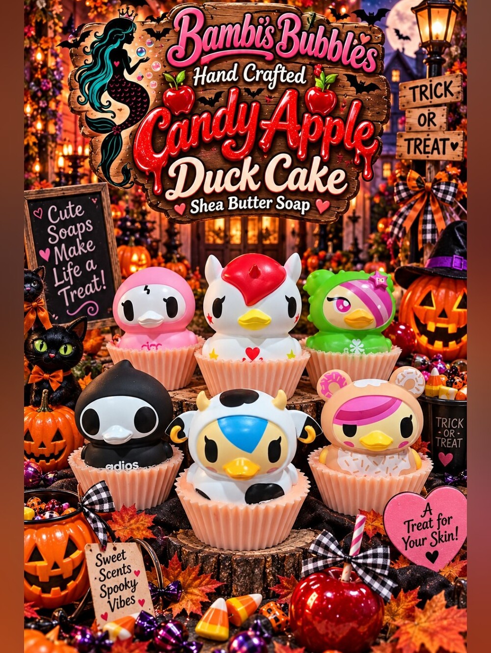 Limited Supply Candy Apple Duck Cake Shea Butter Soap